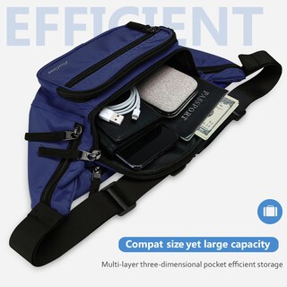 Foto 3 | Riñonera Fanny Pack Procase Para Hombre Y Mujer, Color Azul Marino - Venta Internacional.