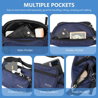 Foto 4 | Riñonera Fanny Pack Procase Para Hombre Y Mujer, Color Azul Marino - Venta Internacional.