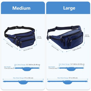 Foto 5 | Riñonera Fanny Pack Procase Para Hombre Y Mujer, Color Azul Marino - Venta Internacional.