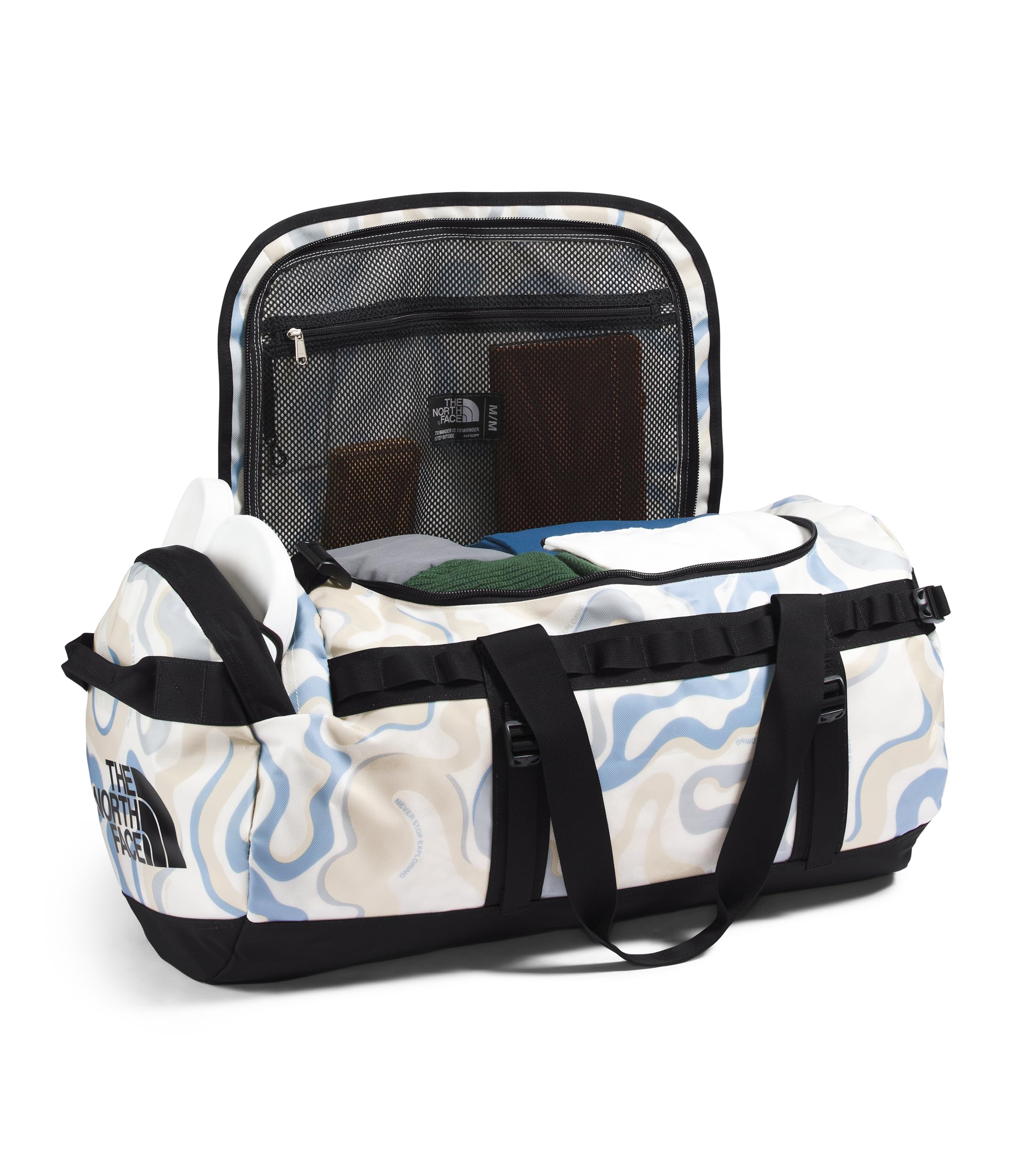 Foto 4 | Bolsa De Viaje The North Face Base Camp Duffel M 71l Blanco/negro - Venta Internacional.