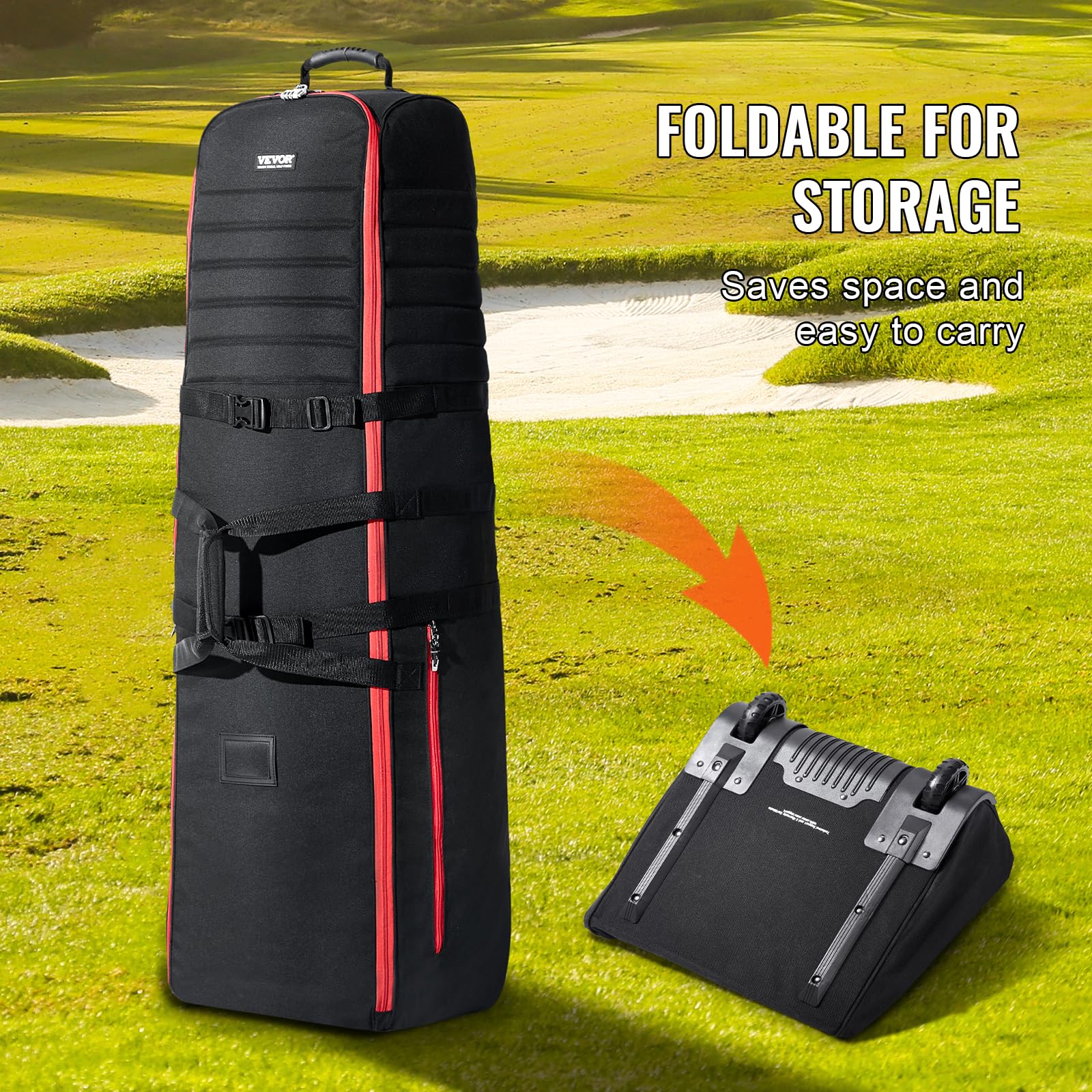 Foto 7 pulgar | Bolsa De Viaje De Golf Vevor Heavor Heavy Duty 1000d De Nailon Con Ruedas - Venta Internacional.