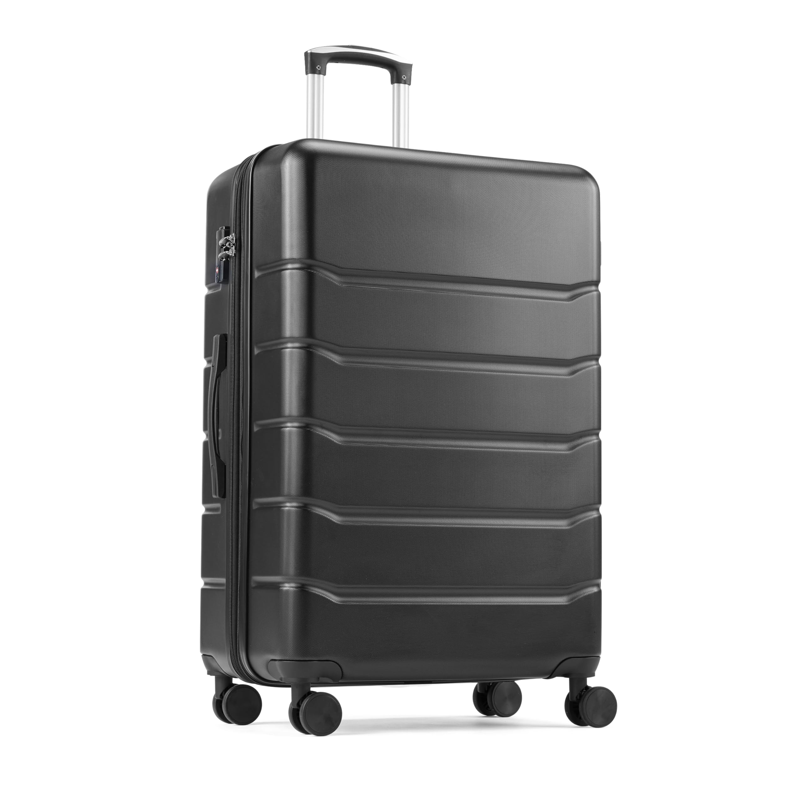 Foto 2 pulgar | Carry On Luggage Simple Deluxe Con Tapa Dura Negra De 24 Pulgadas - Venta Internacional.
