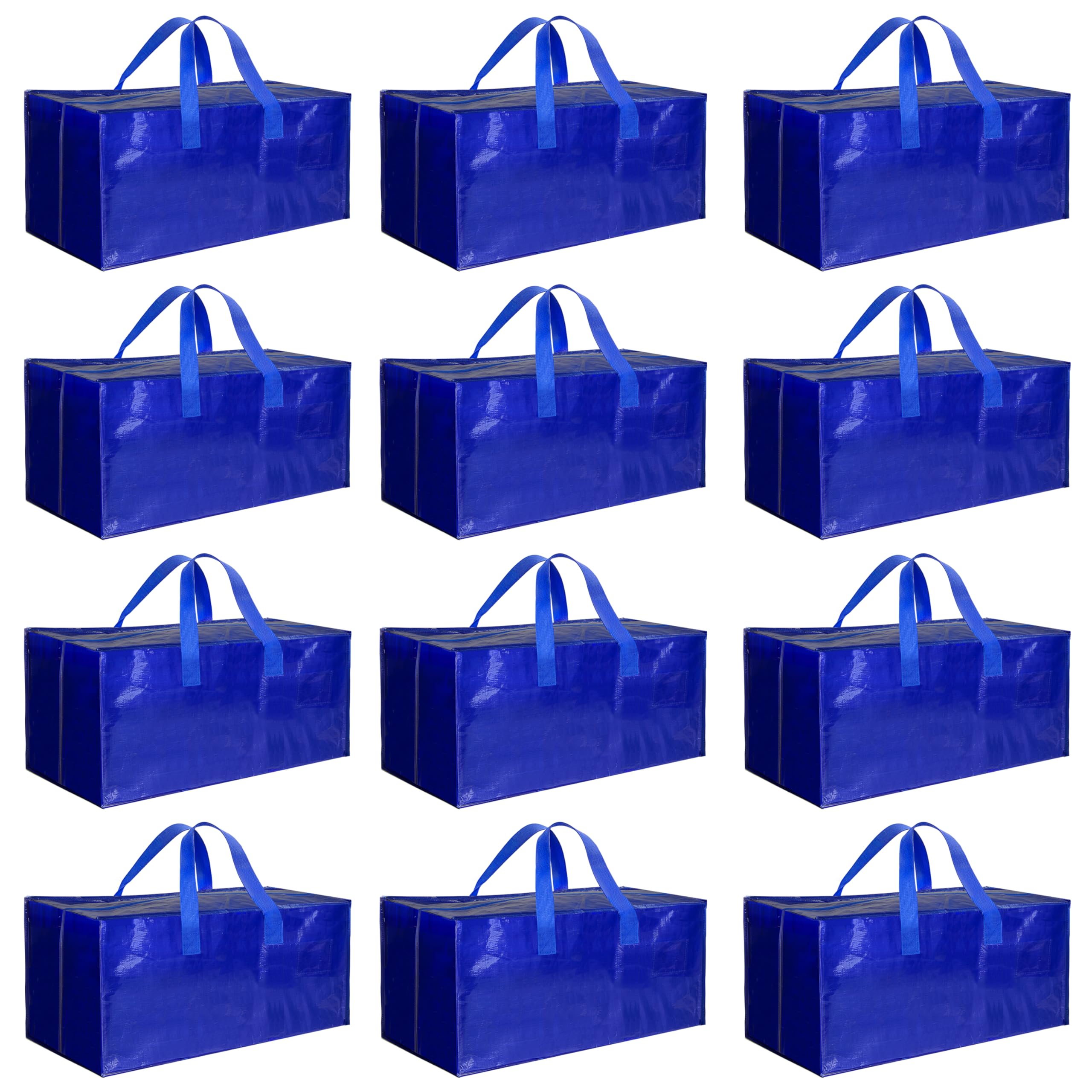 Foto 1 | Bolsas De Mudanza Simple Deluxe, Paquete De 12 Unidades, Extra Grandes Con Correas, Azules - Venta Internacional.