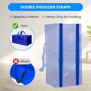 Foto 3 | Bolsas De Mudanza Simple Deluxe, Paquete De 12 Unidades, Extra Grandes Con Correas, Azules - Venta Internacional.