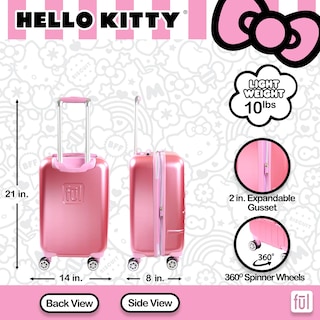 Foto 3 | Equipaje De Mano Ful Hello Kitty, Carcasa Rígida Moldeada De 21 Pulgadas - Venta Internacional.