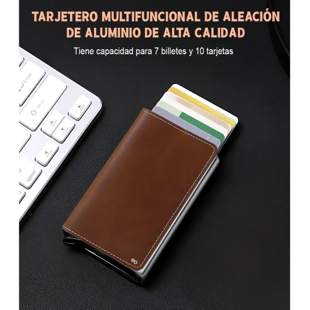 Foto 3 pulgar | Cartera Con Protección Rfid De Aluminio Para Hombre Eo Safe Imports Esi-19372 Marron