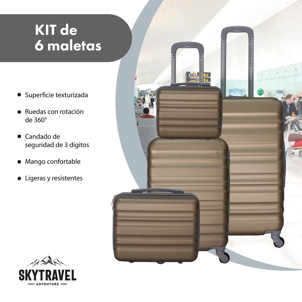 Foto 2 | Set de 6 Maletas de Viaje Big Room ABS con Candado Antirrobo 4 Ruedas