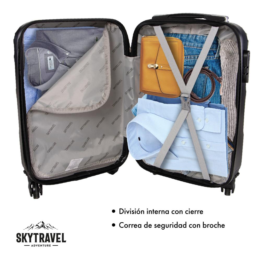Foto 5 | Set De 6 Maletas De Viaje Abs Con Candado Antirrobo 4 Ruedas Multicolor