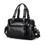 Bolso De Mano Tipo Maletín De Hombro Cuero Para Viaje Hombre Belug, Negro