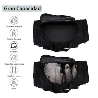 Foto 2 | Maleta Gym Deportiva Belug Bolsa Viaje Mochila Fitness Negro