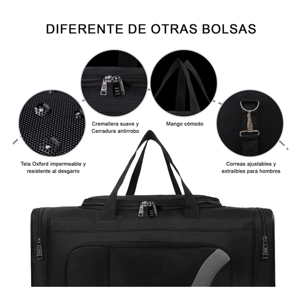 Foto 6 pulgar | Maleta Gym Deportiva  Belug Bolsa Viaje Mochila Fitness Negro