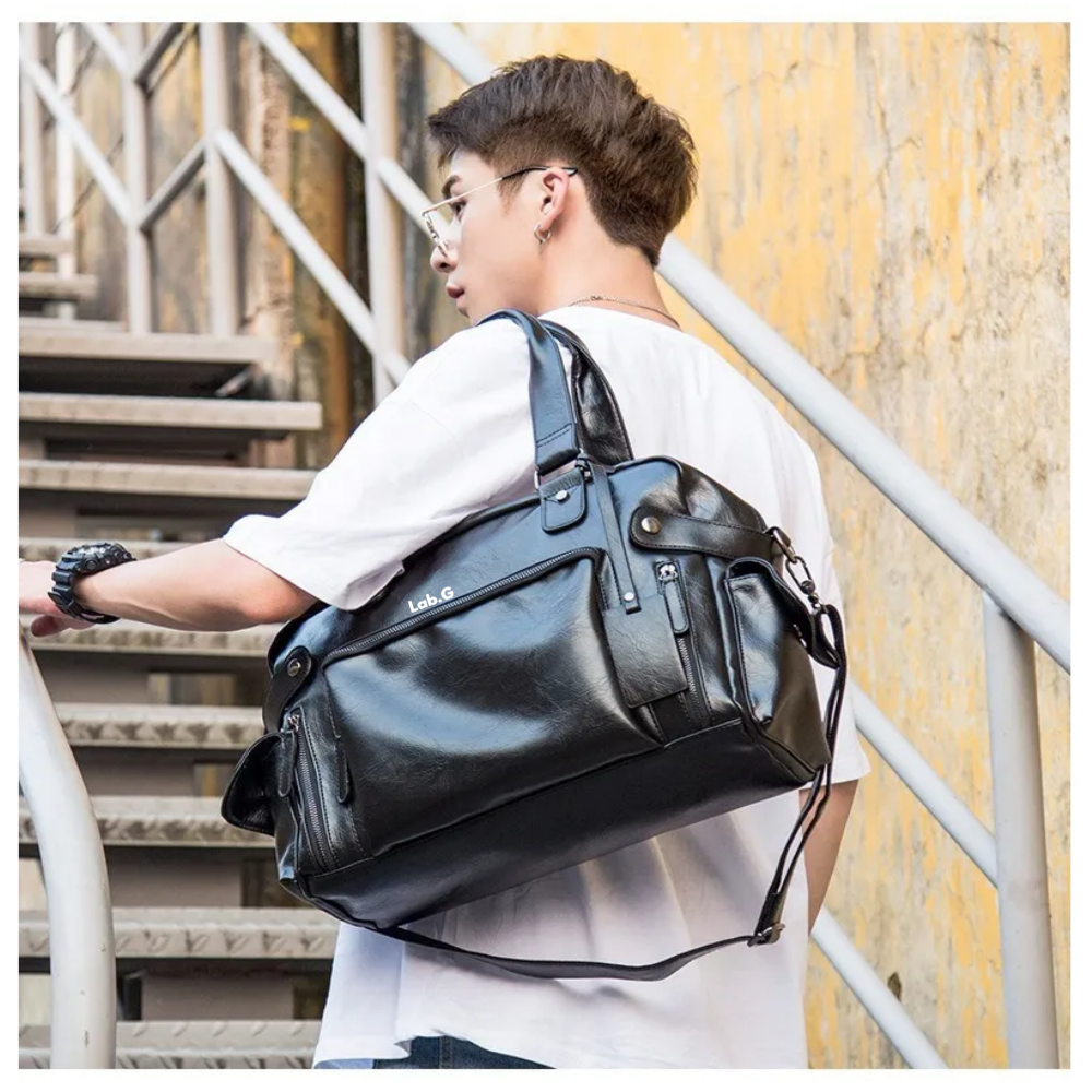 Foto 2 | Bolso De Mano Tipo Maletín De Hombro Cuero Para Viaje Hombre Lab.g,  Negro
