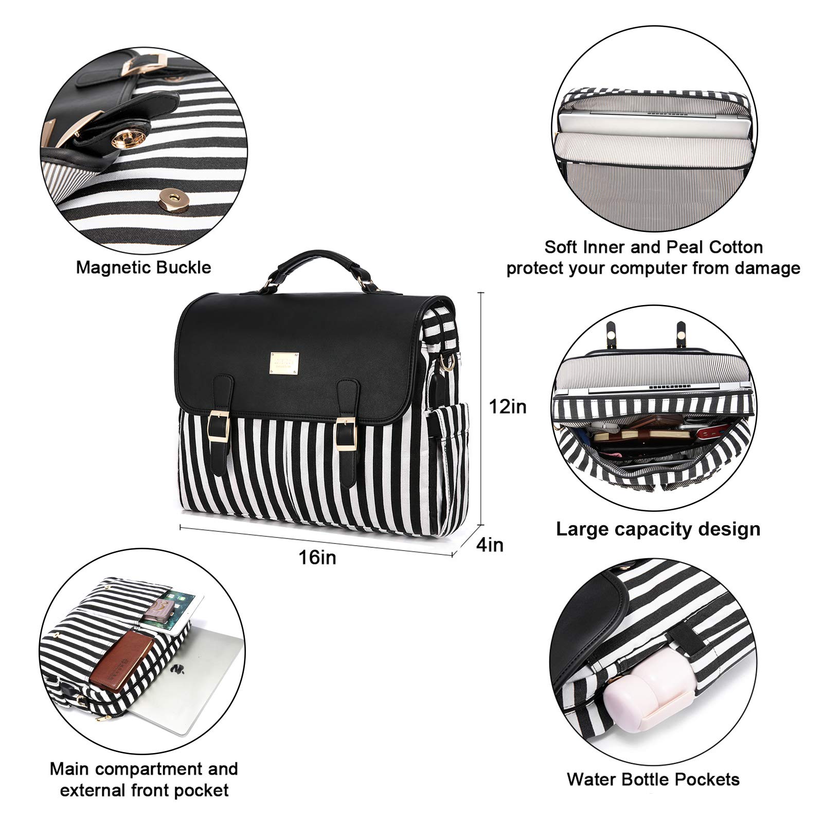 Foto 5 pulgar | Bolsa Para Portátil Lovevook Para Mujer, Grandes Bolsas De Ordenador, Bonita Bandolera, Maletín, Bol - Venta Intern