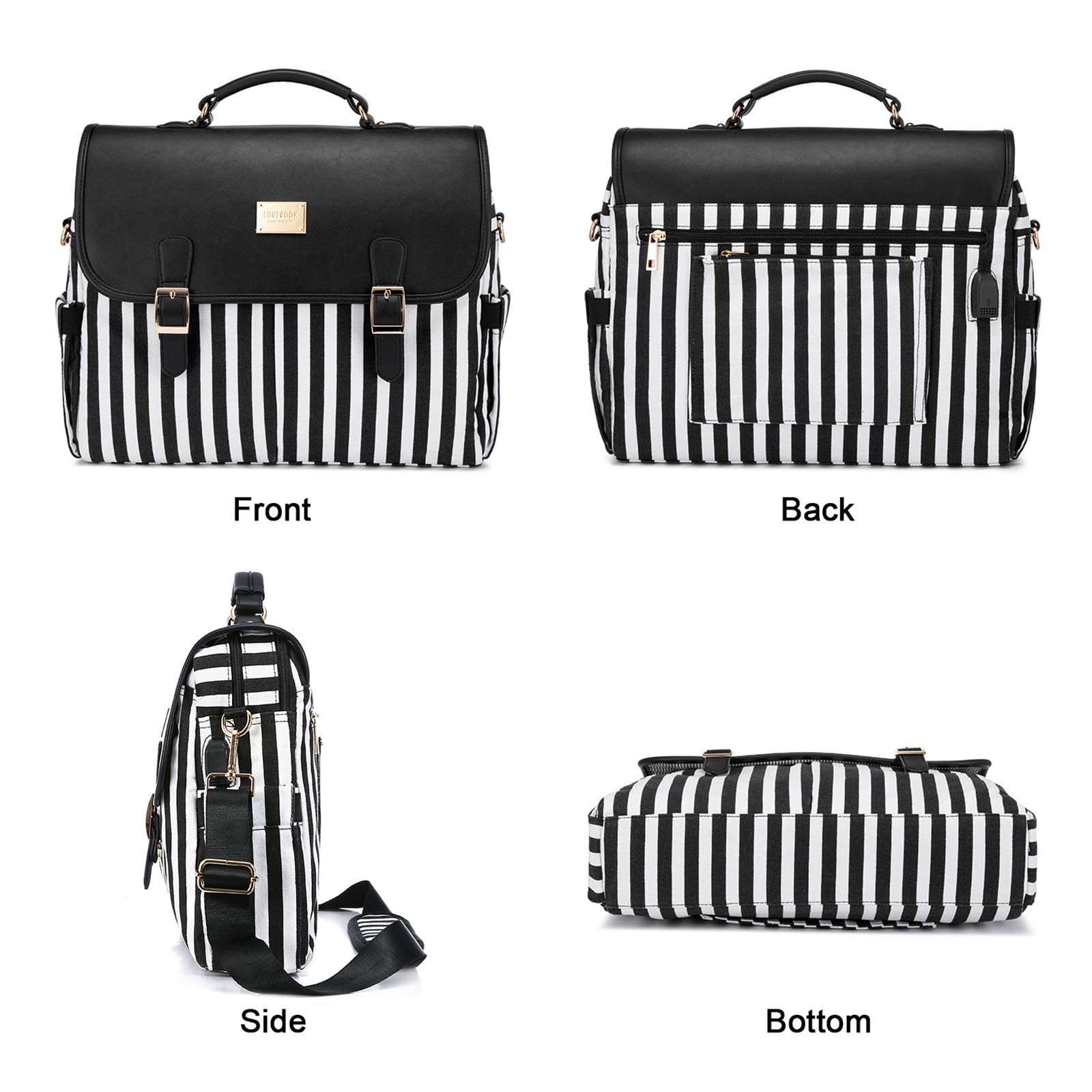 Foto 7 | Bolsa Para Portátil Lovevook Para Mujer, Grandes Bolsas De Ordenador, Bonita Bandolera, Maletín, Bol - Venta Intern