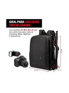 Foto 2 | Mochila Xtellar Para Camara Profesional Estuche Impermeable Cámara Color Gris