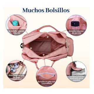 Foto 3 | Bolsa De Yoga 2 Piezas Maleta Deportiva Lab.g, Rosa
