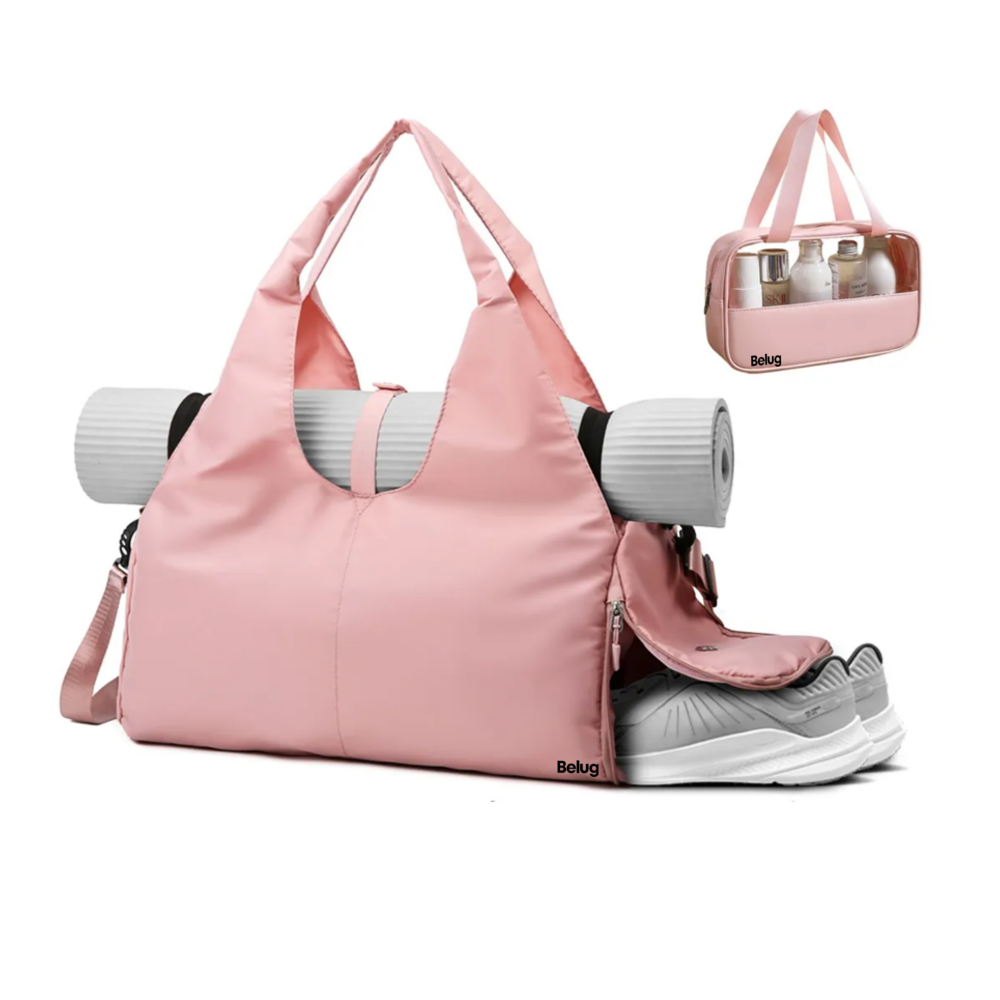 Foto 3 pulgar | Bolsa De Yoga 2 Piezas Maleta Deportiva Belug, Rosa