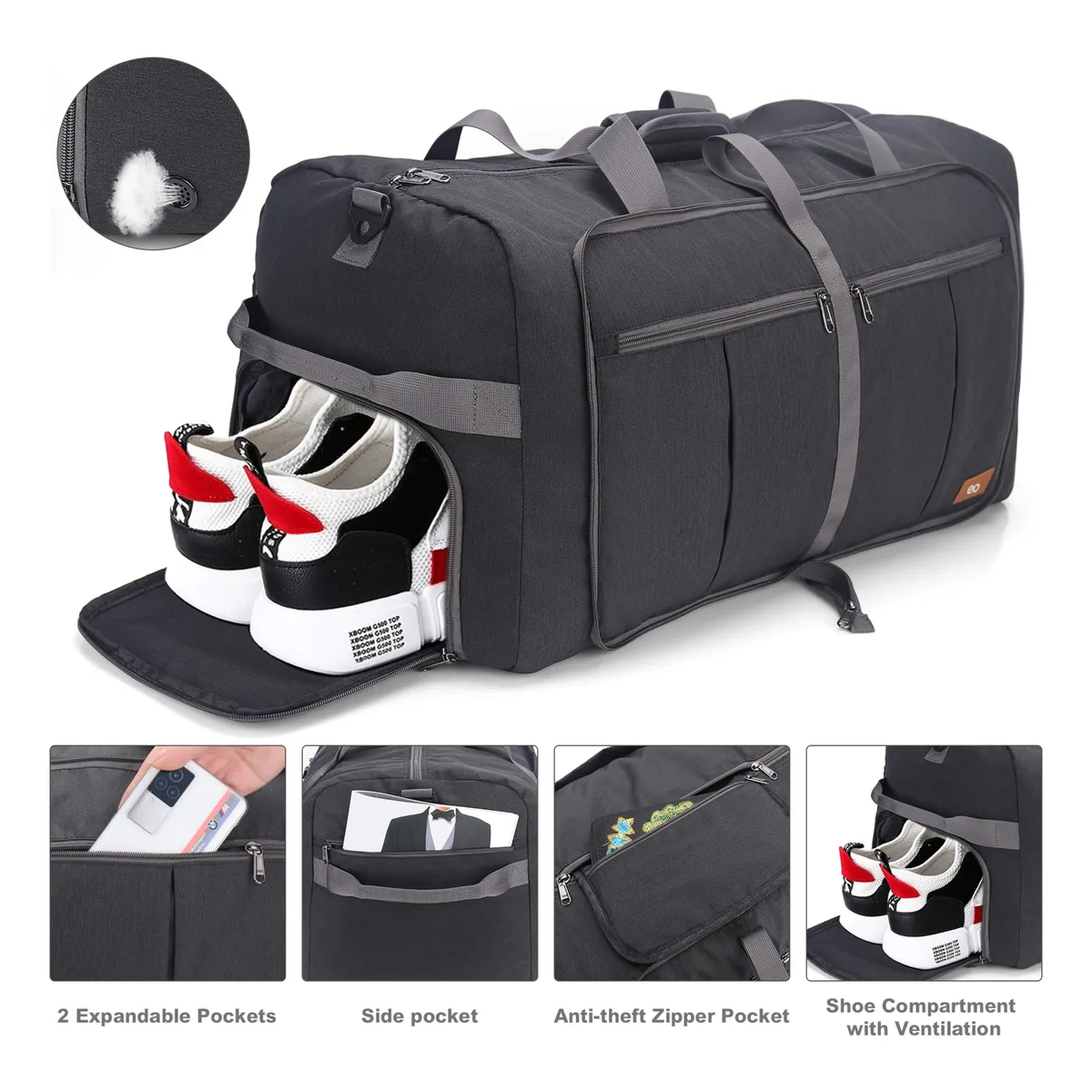 Foto 3 | Maleta De Viaje De Mano 65l Eo Safe Imports Esi-19439 Negro