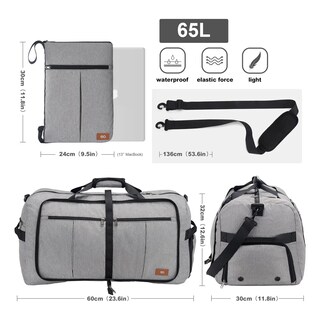 Foto 3 | Maleta De Viaje De Mano 65l Eo Safe Imports Esi-19438 Gris