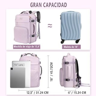 Foto 3 | Mochilas De Viaje Eo Safe Imports Esi-19436 Purpura