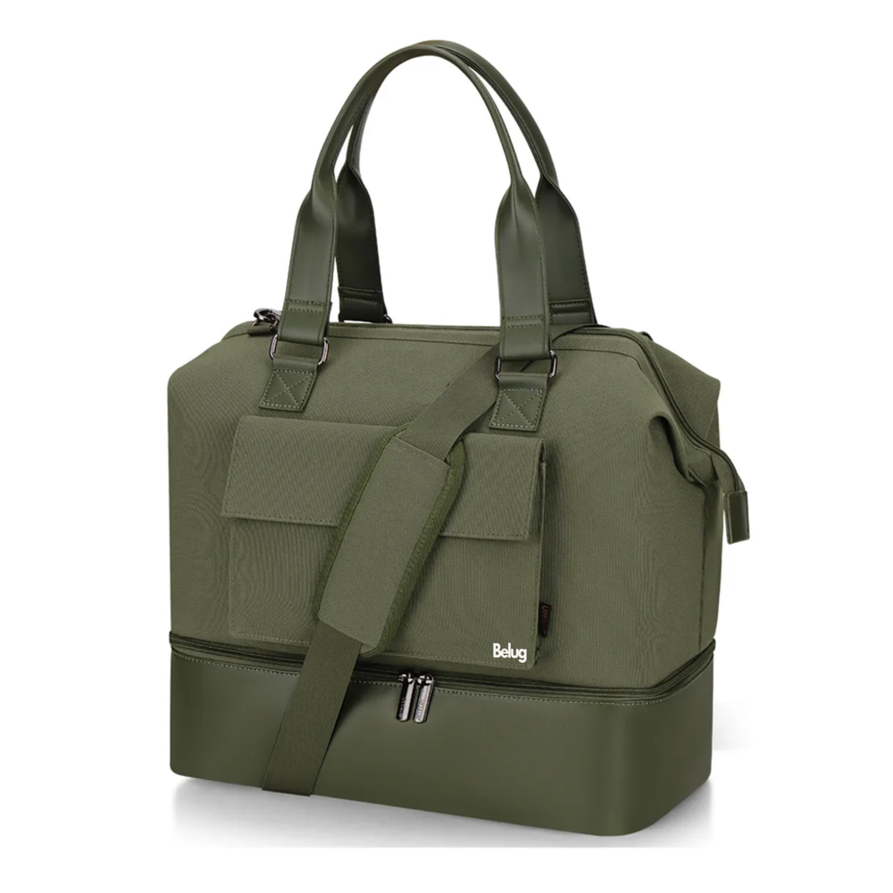 Foto 2 pulgar | Maletas Bolsa De Gym Bolsillo Separado Para Viaje Belug,  Verde Militar