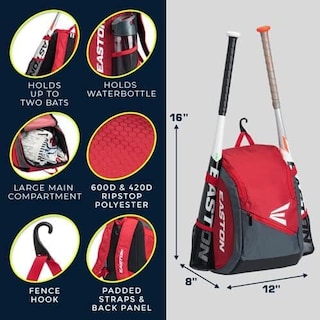 Foto 6 | Mochila Y Equipo Easton Game Ready Youth Red - Venta Internacional.