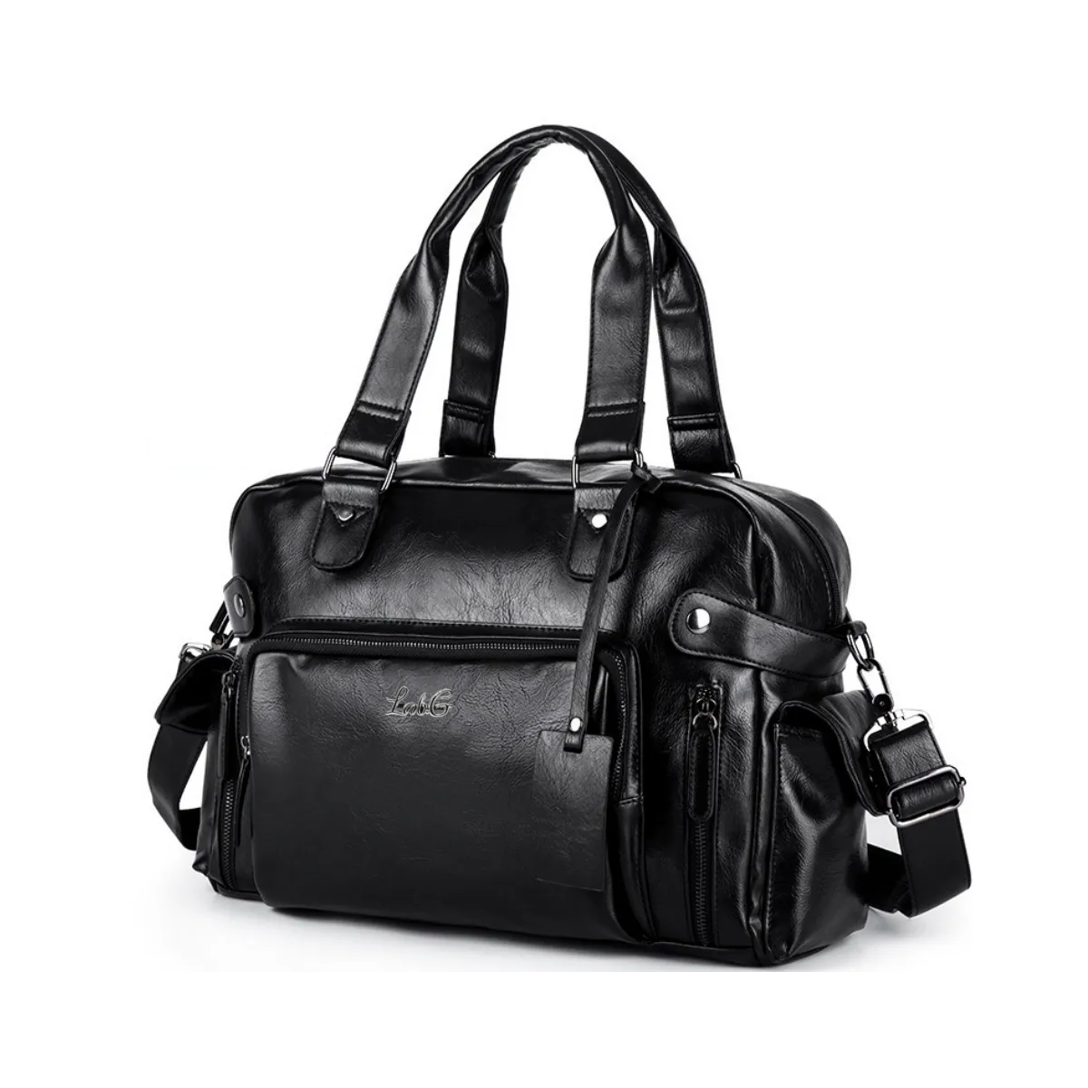 Foto 2 pulgar | Bolso De Mano Tipo Maletín De Hombro Cuero Para Viaje Hombre Lab.g Negro