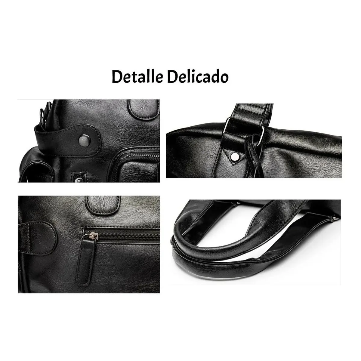 Foto 4 pulgar | Bolso De Mano Tipo Maletín De Hombro Cuero Para Viaje Hombre Lab.g Negro