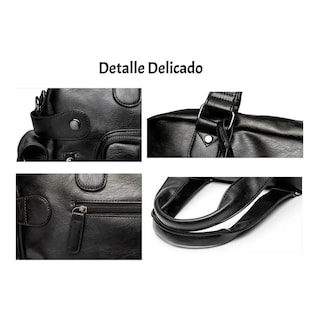 Foto 3 | Bolso De Mano Tipo Maletín De Hombro Cuero Para Viaje Hombre Lab.g Negro