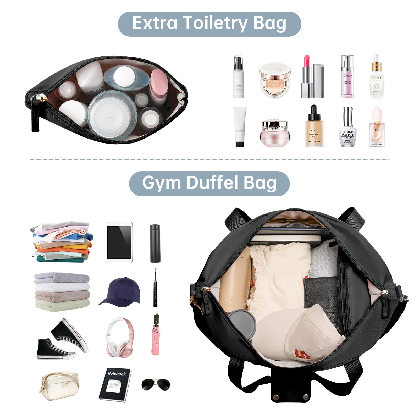 Foto 5 pulgar | Bolsa Deportiva Etronik Para Mujer De 47 Litros Con Compartimento Para Zapatos, Color Negro - Venta Internacional.