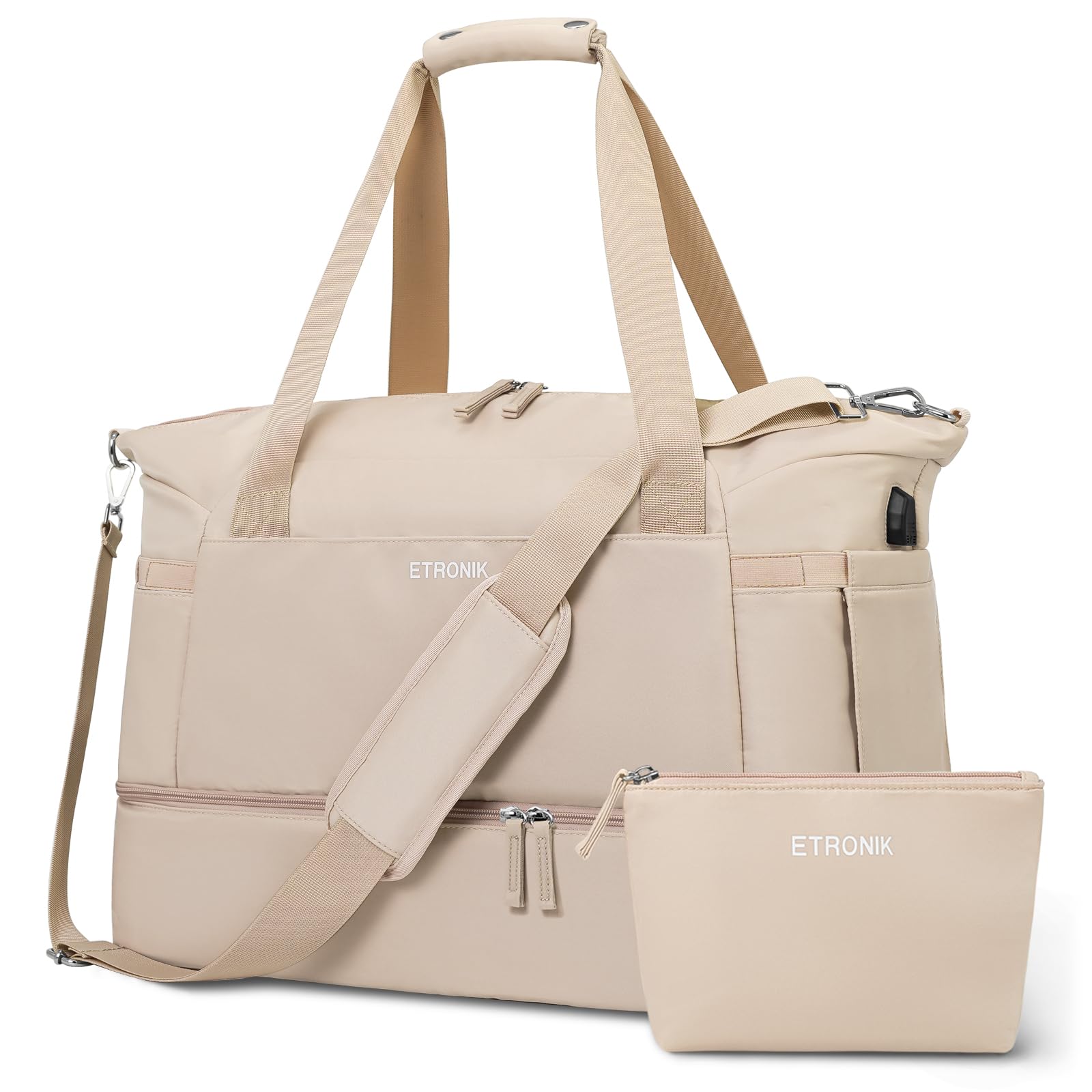 Foto 1 | Bolsa De Gimnasio Etronik Para Mujer Con Puerto De Carga Usb Y Bolsillo Húmedo - Venta Internacional.