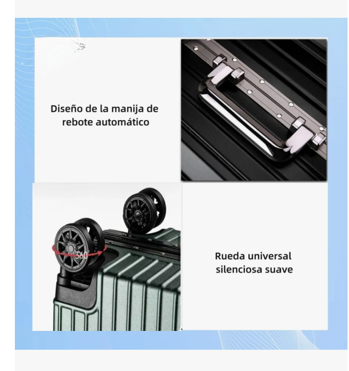 Foto 4 pulgar | Maletero Duro Con Marco De Aluminio, Con Cerradura De 360°y Tsa,maleta Rígida Resistente 20in Color Verde Oscuro De 4