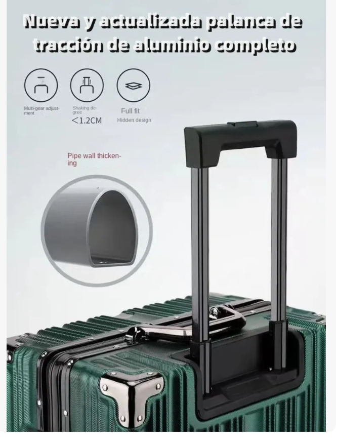 Foto 5 pulgar | Maletero Duro Con Marco De Aluminio, Con Cerradura De 360°y Tsa,maleta Rígida Resistente 20in Color Verde Oscuro De 4