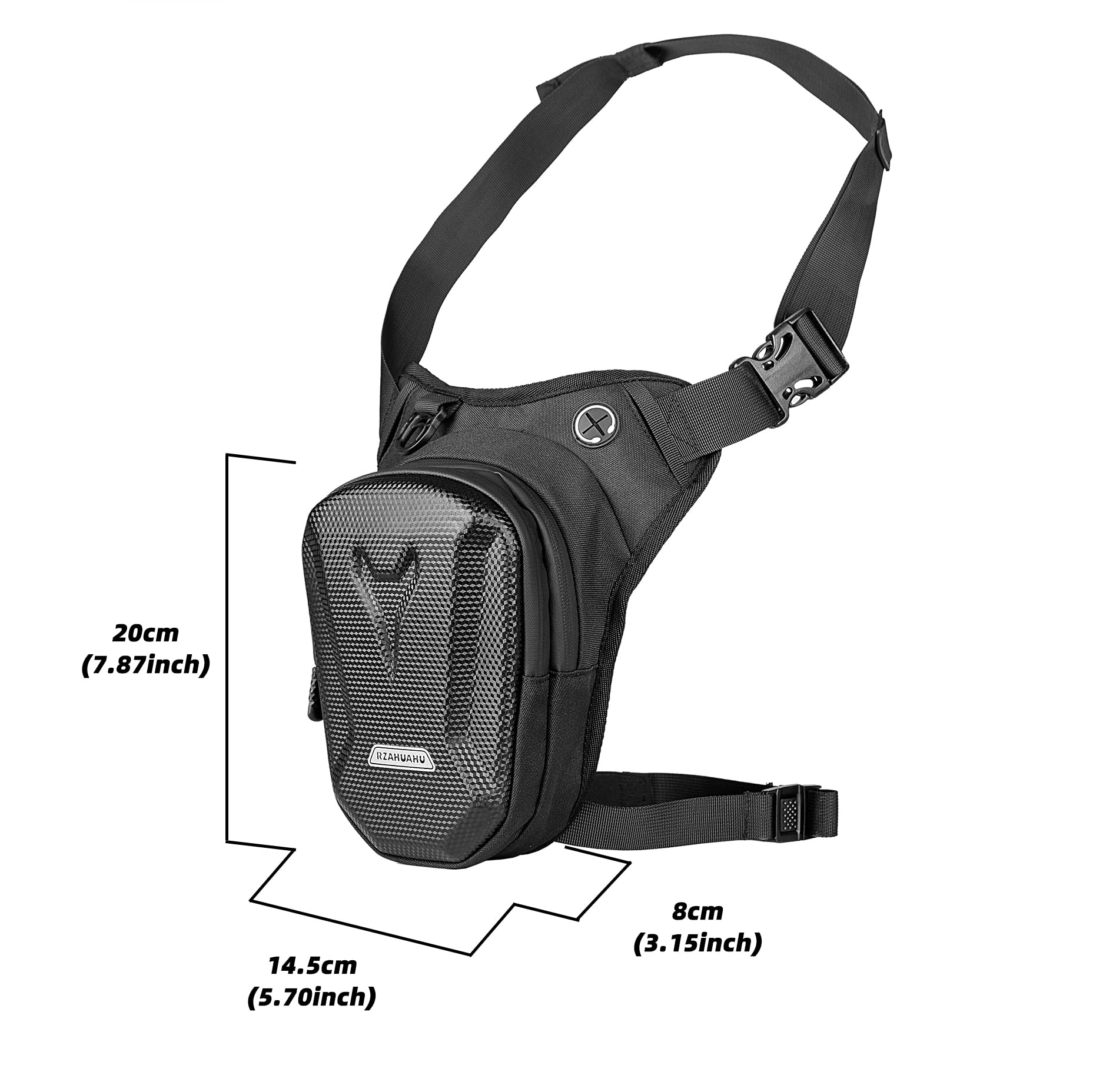 Foto 7 pulgar | Riñonera Para Moto Rzahuahu, Bolsa De Pierna Abatible Negra, Eva, 285 G - Venta Internacional.
