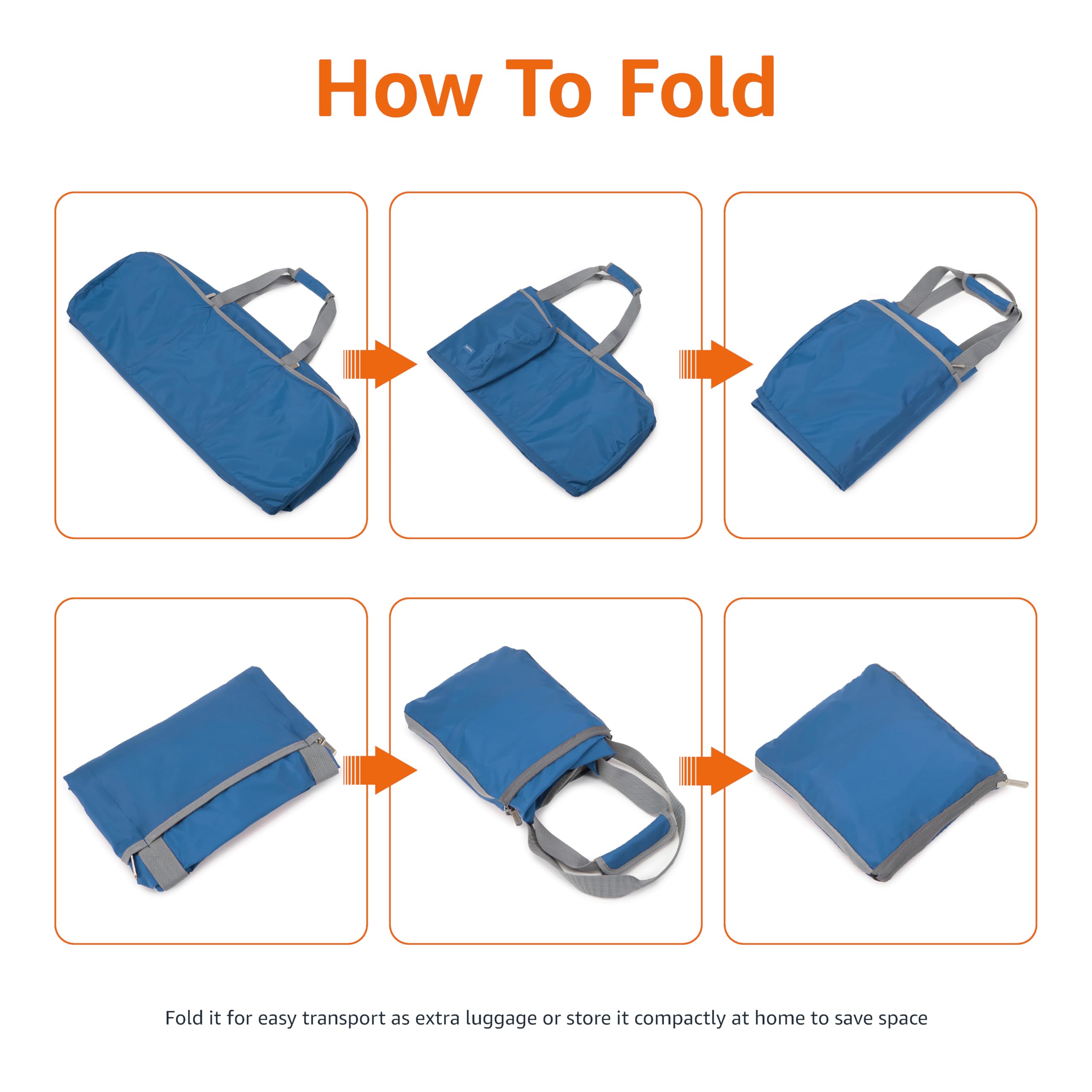 Foto 4 pulgar | Bolsa De Viaje Amazon Basics Para Equipaje De Viaje Grande, Azul Marino - Venta Internacional.