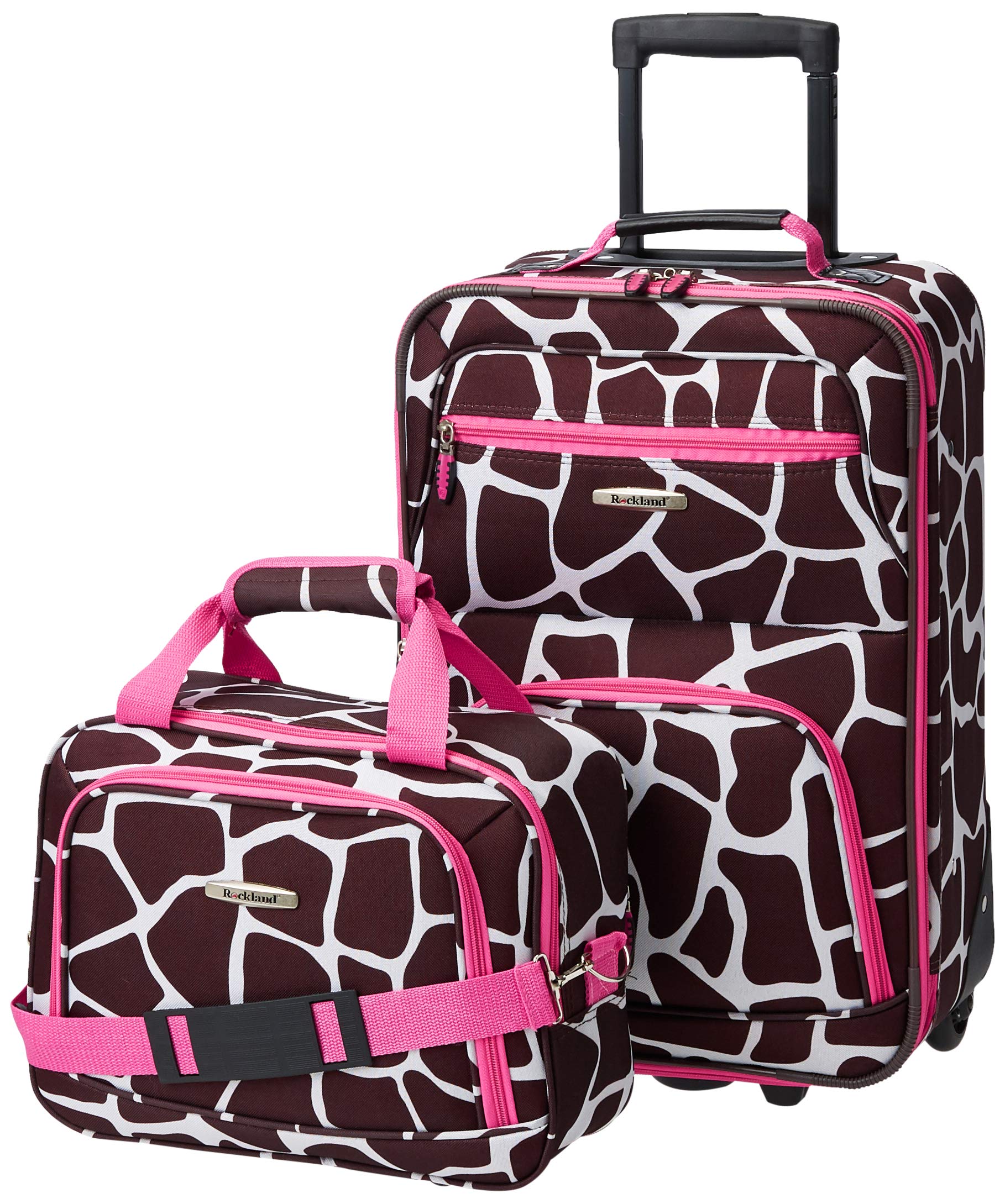 Foto 2 pulgar | Set De Equipaje Rockland Fashion Softside Upright Pink Jiraffe - Venta Internacional.