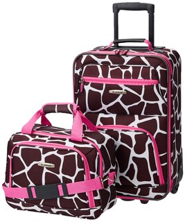 Foto 1 | Set De Equipaje Rockland Fashion Softside Upright Pink Jiraffe - Venta Internacional.