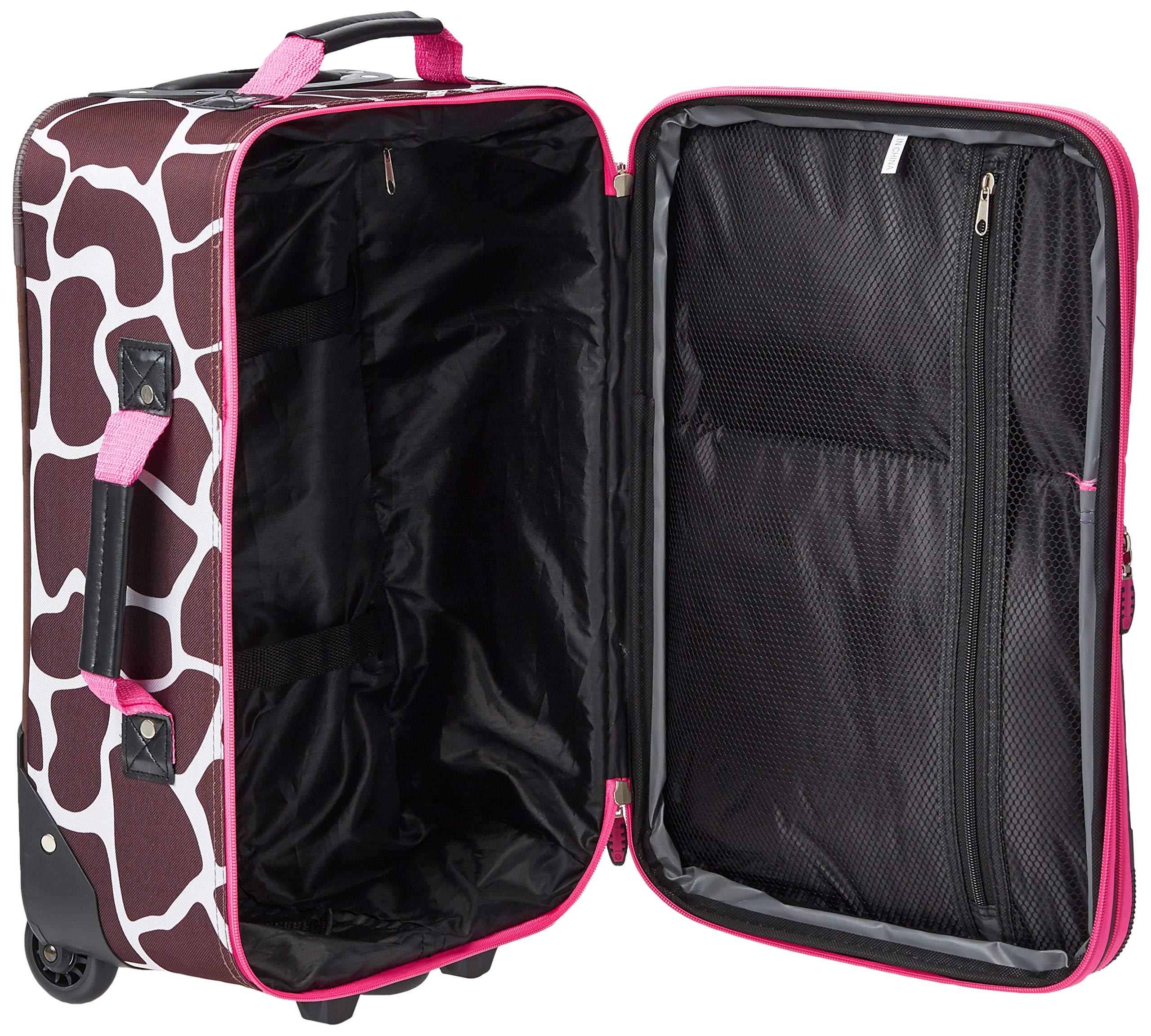 Foto 6 pulgar | Set De Equipaje Rockland Fashion Softside Upright Pink Jiraffe - Venta Internacional.