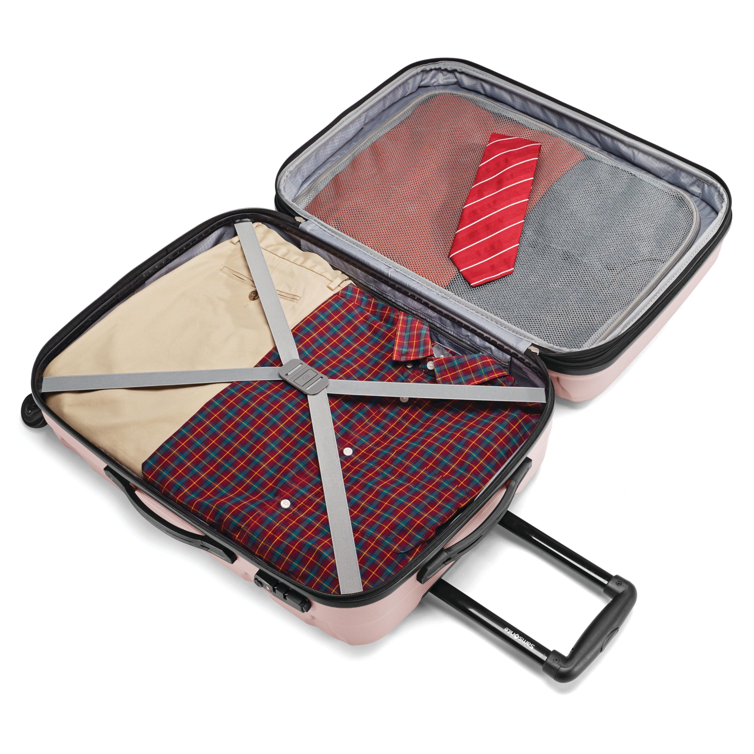 Foto 4 pulgar | Maleta Samsonite Omni Pc Con Tapa Dura, Color Rosa, 20 Pulgadas, Con Ruleta - Venta Internacional.