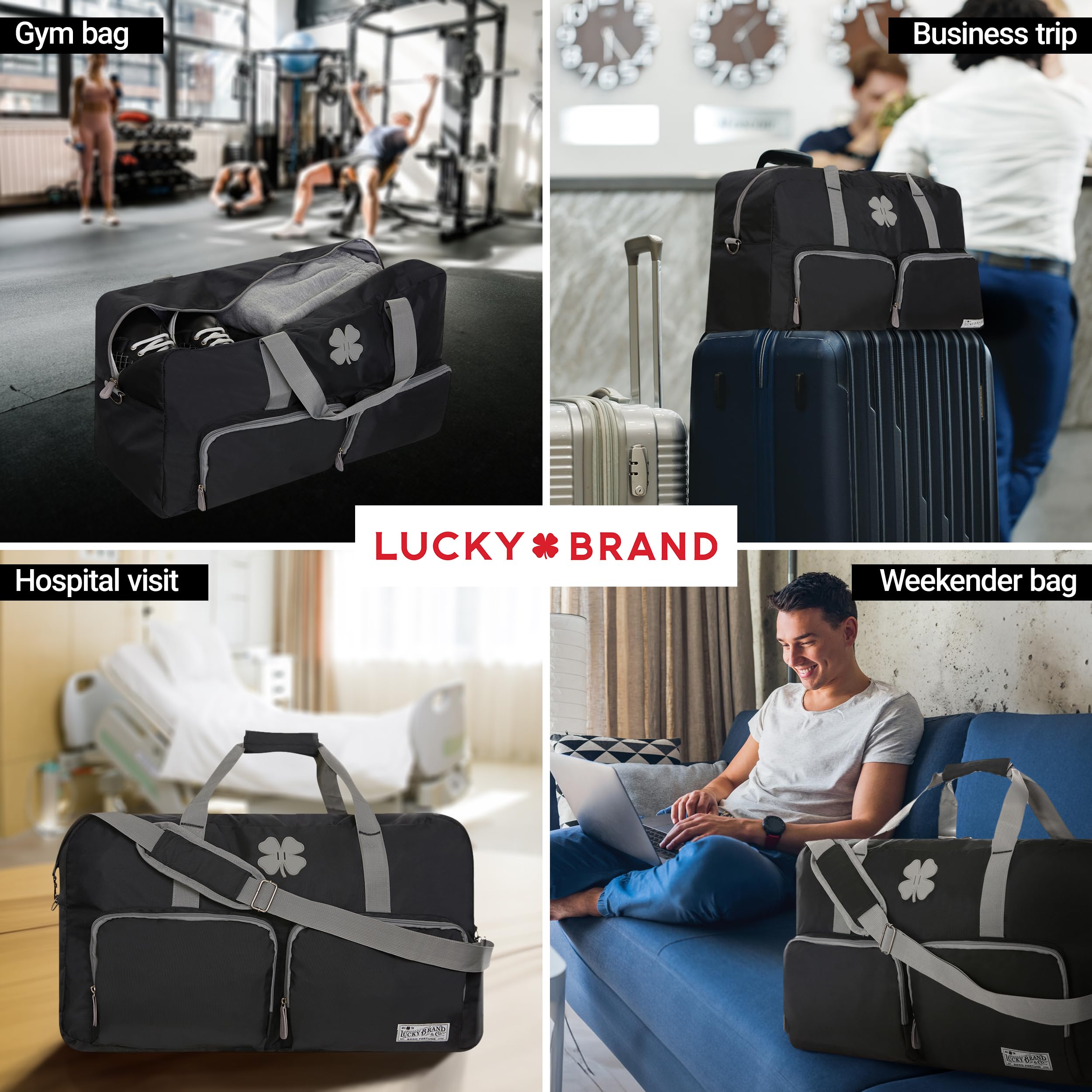 Foto 2 | Bolsa De Deporte Lucky Travel De 85 L, Plegable, Negra - Venta Internacional.