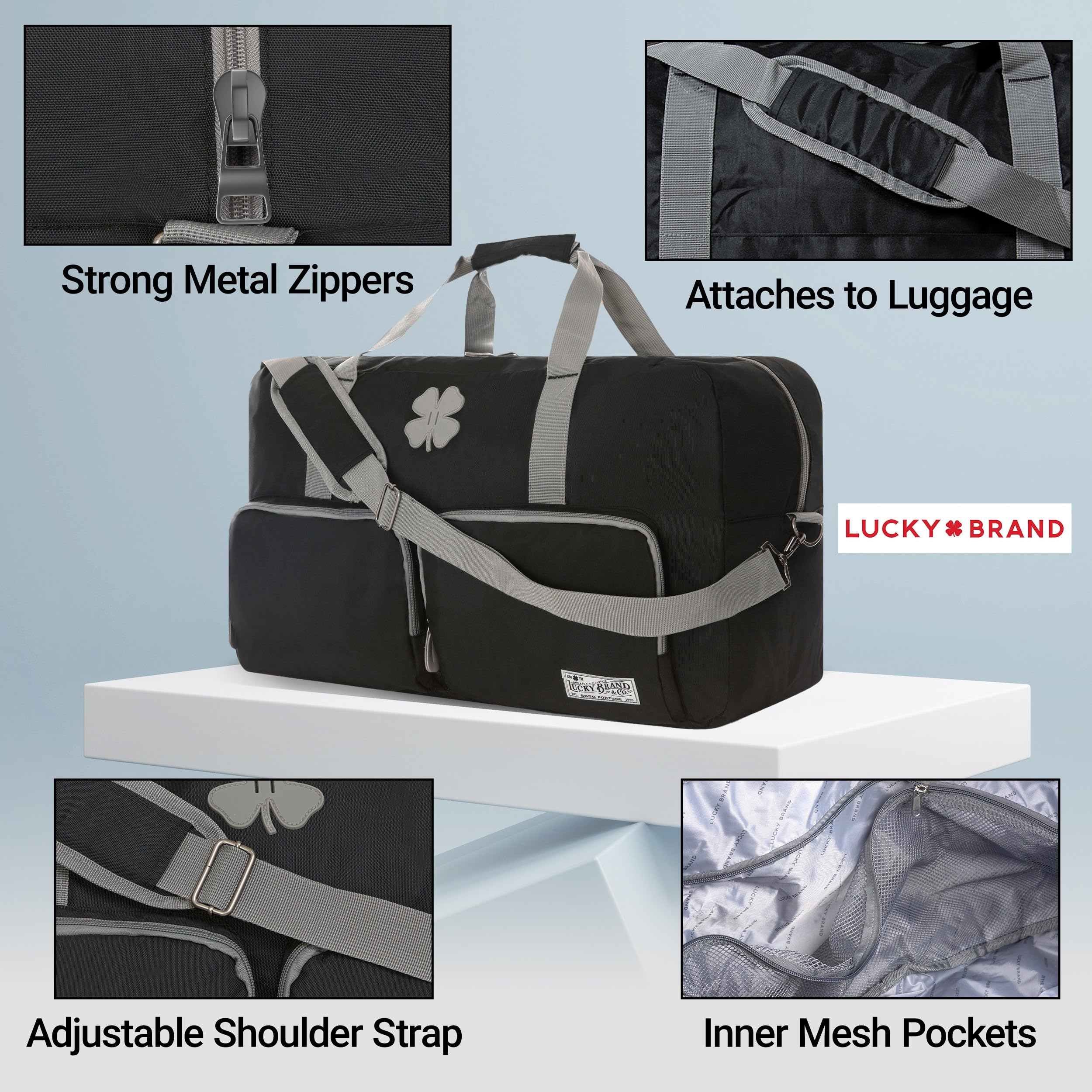 Foto 5 pulgar | Bolsa De Deporte Lucky Travel De 85 L, Plegable, Negra - Venta Internacional.