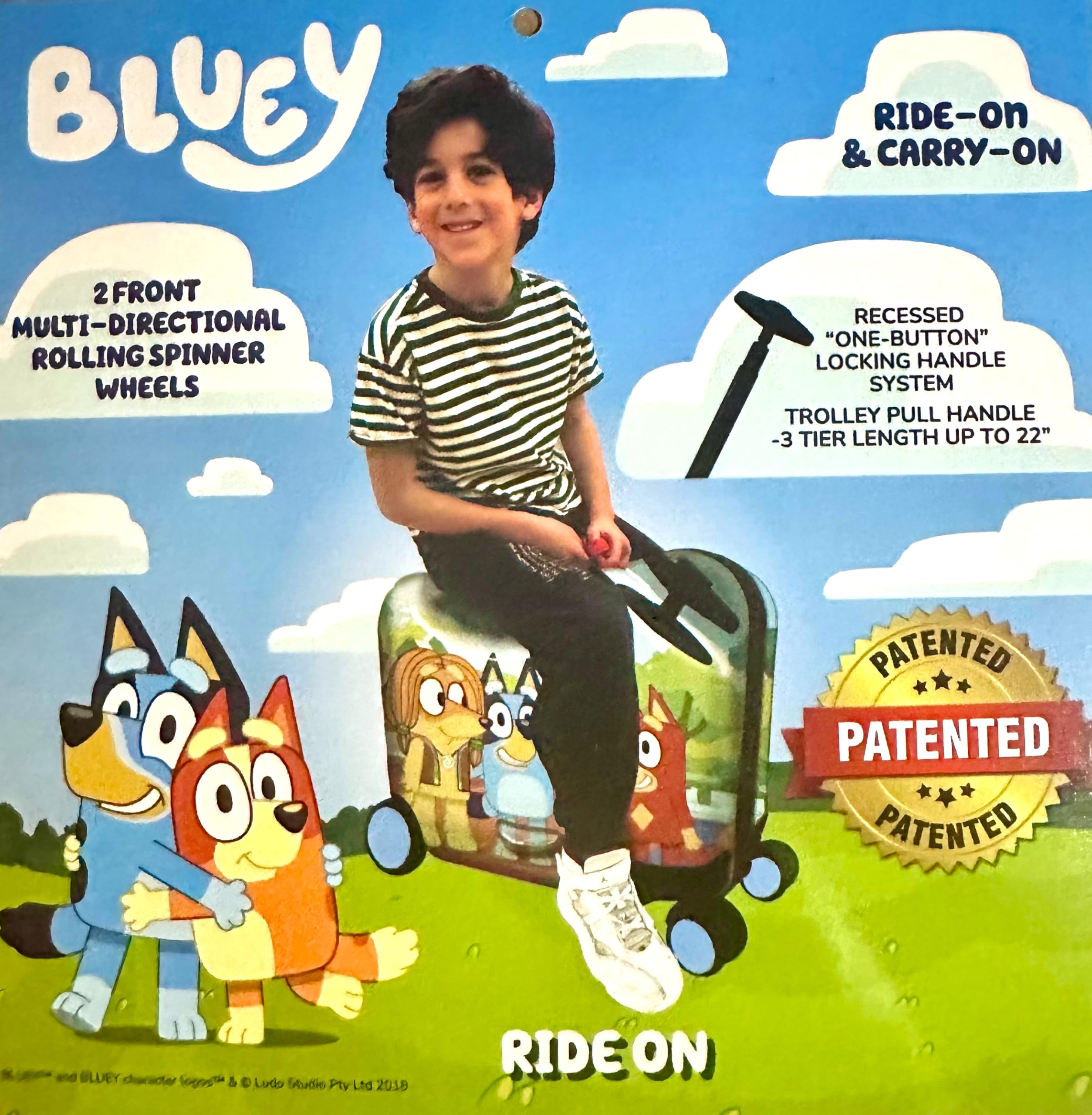 Foto 5 pulgar | Maleta Ride-on Fast Forward Ride-on 18 Para Niños Bluey - Venta Internacional.