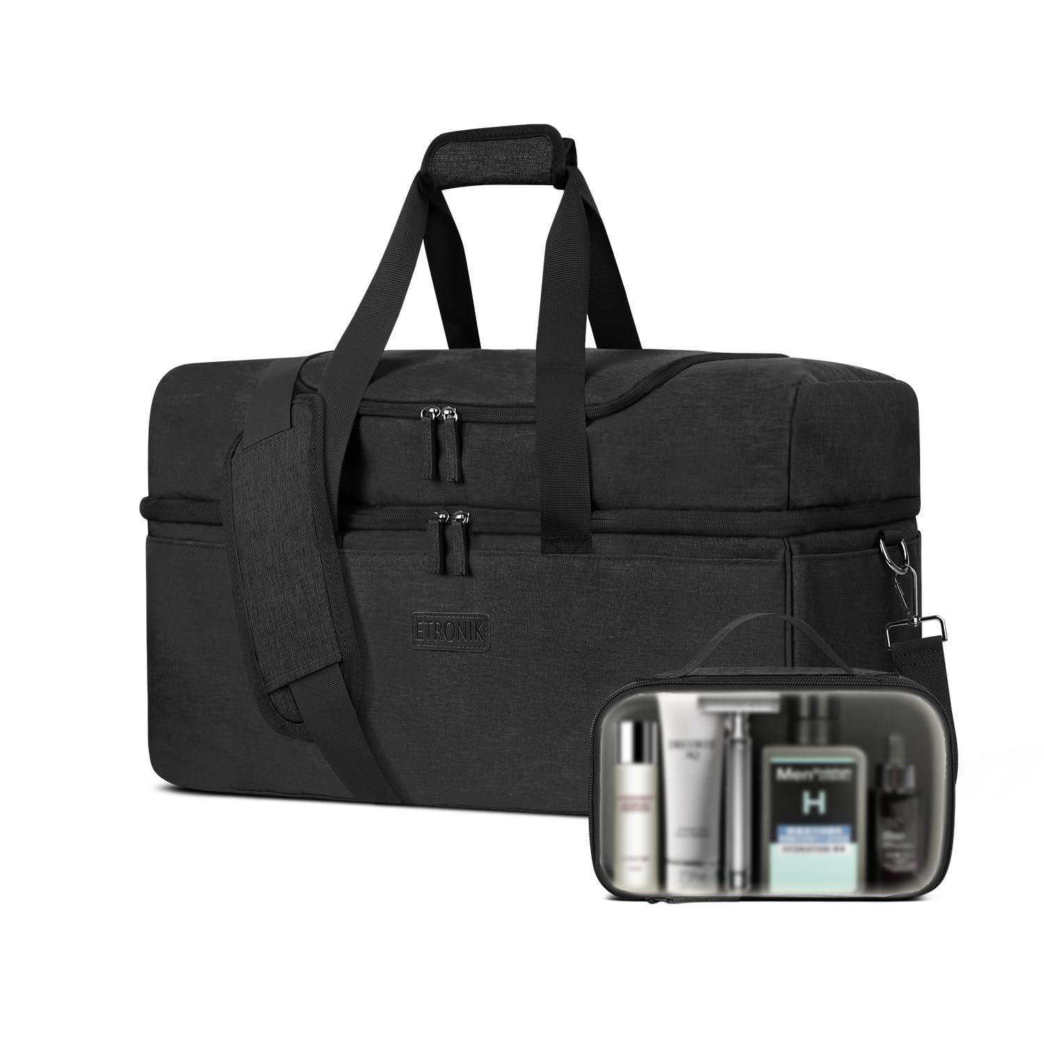 Foto 2 pulgar | Bolsa De Viaje Etronik Para Hombre Y Mujer Con Compartimento Para Zapatos, 42 L, Color Negro - Venta Internacional.