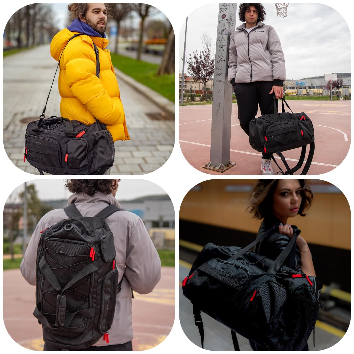 Foto 6 | Bolsa De Gimnasio Bagsmart De 35 Litros Para Viajes Deportivos Con Calzado Portátil, Negra - Venta Internacional.