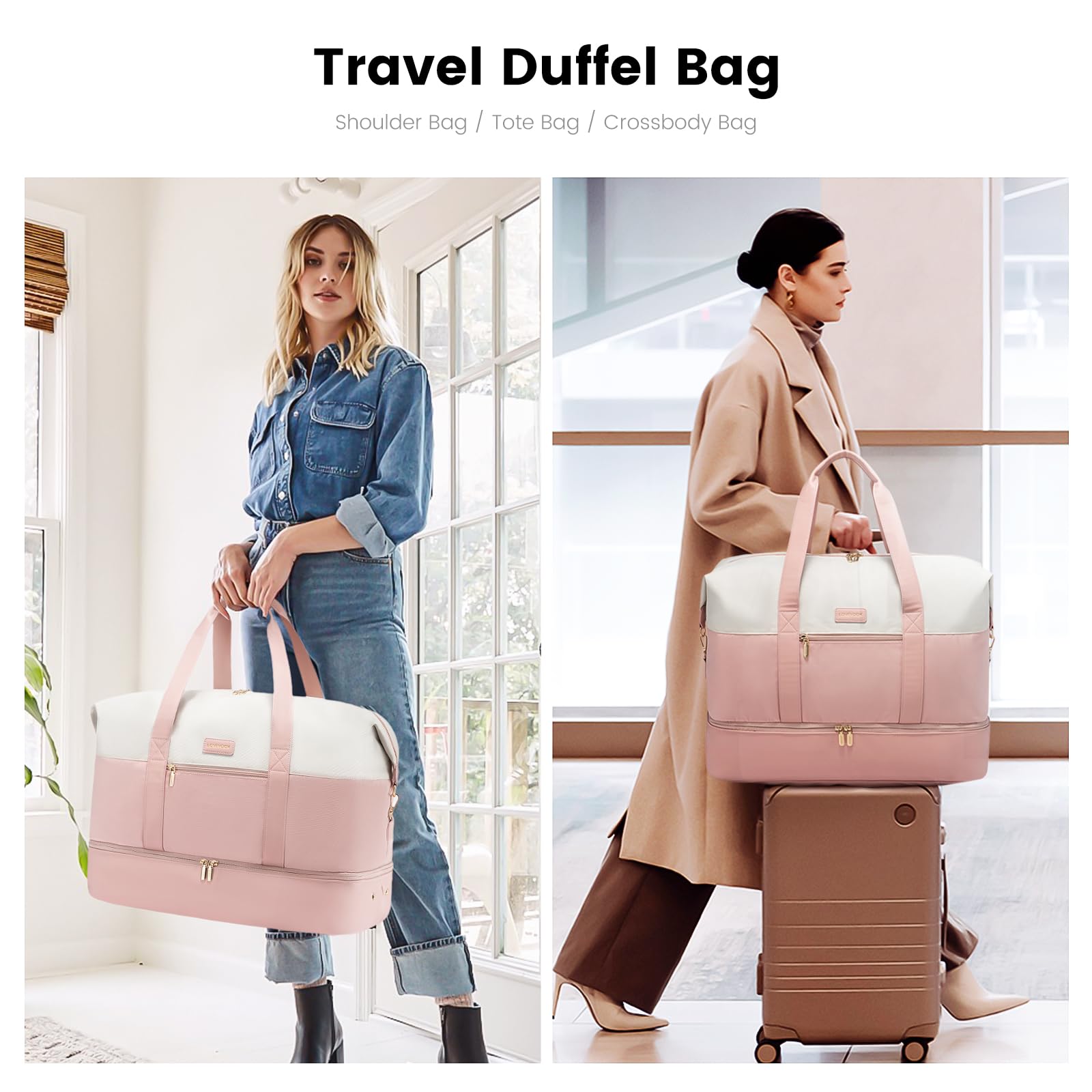 Foto 4 pulgar | Bolsa De Viaje Lovevook Weekender Con 2 Cubos De Embalaje Para Mujer - Venta Internacional.