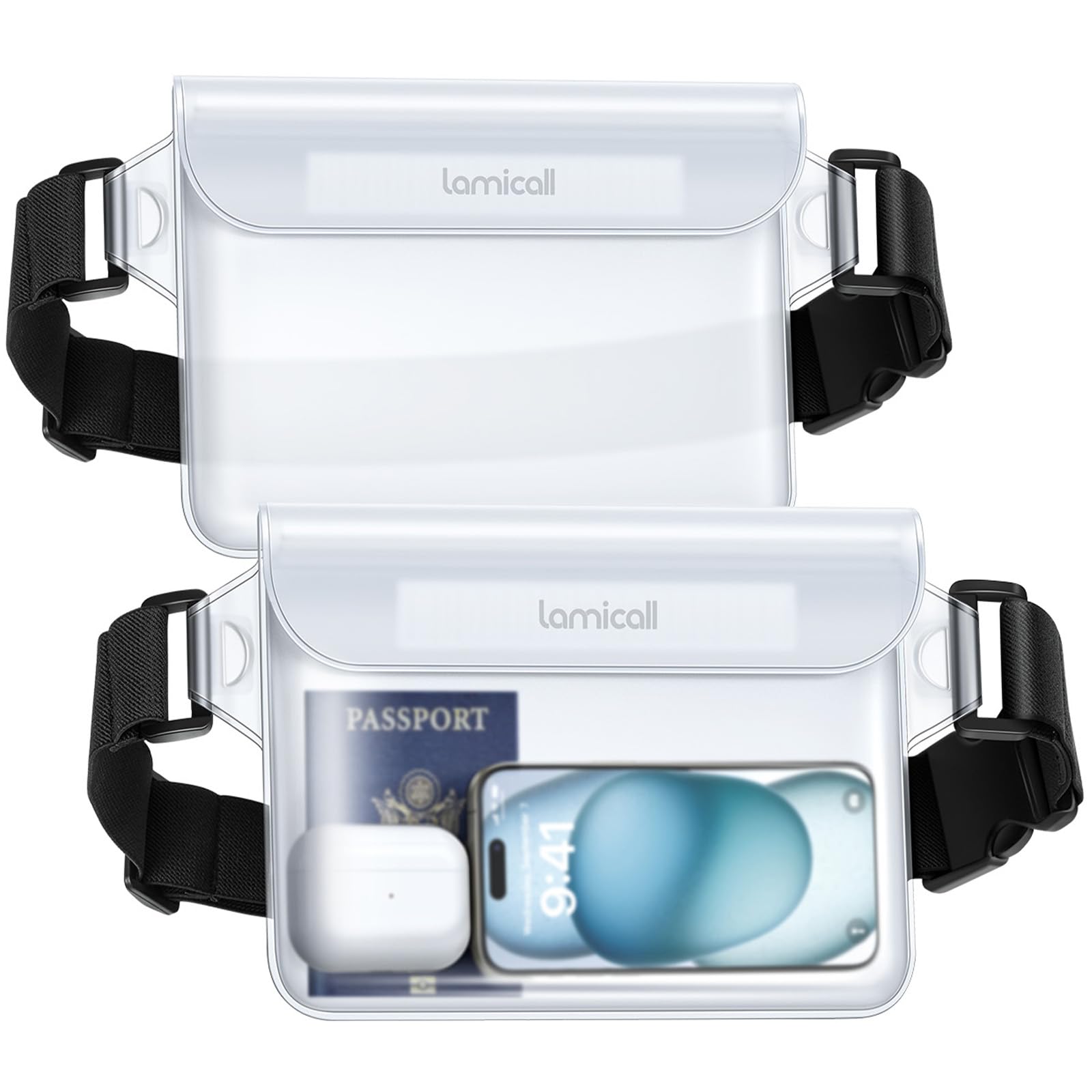 Riñoneras Impermeables Lamicall, Paquete De 2, Para Iphone, Transparentes - Venta Internacional.