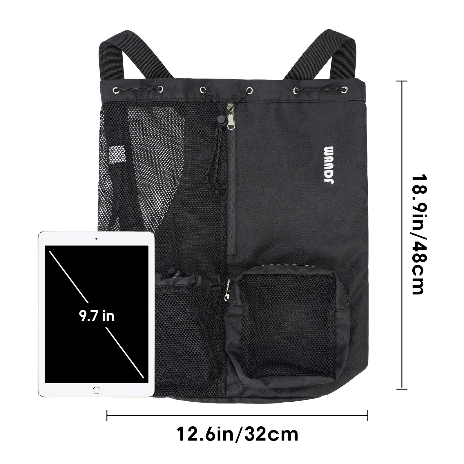 Foto 6 pulgar | Bolsa De Natación Wandf, Mochila De Malla Con Cordón, Impermeable, Negra - Venta Internacional.