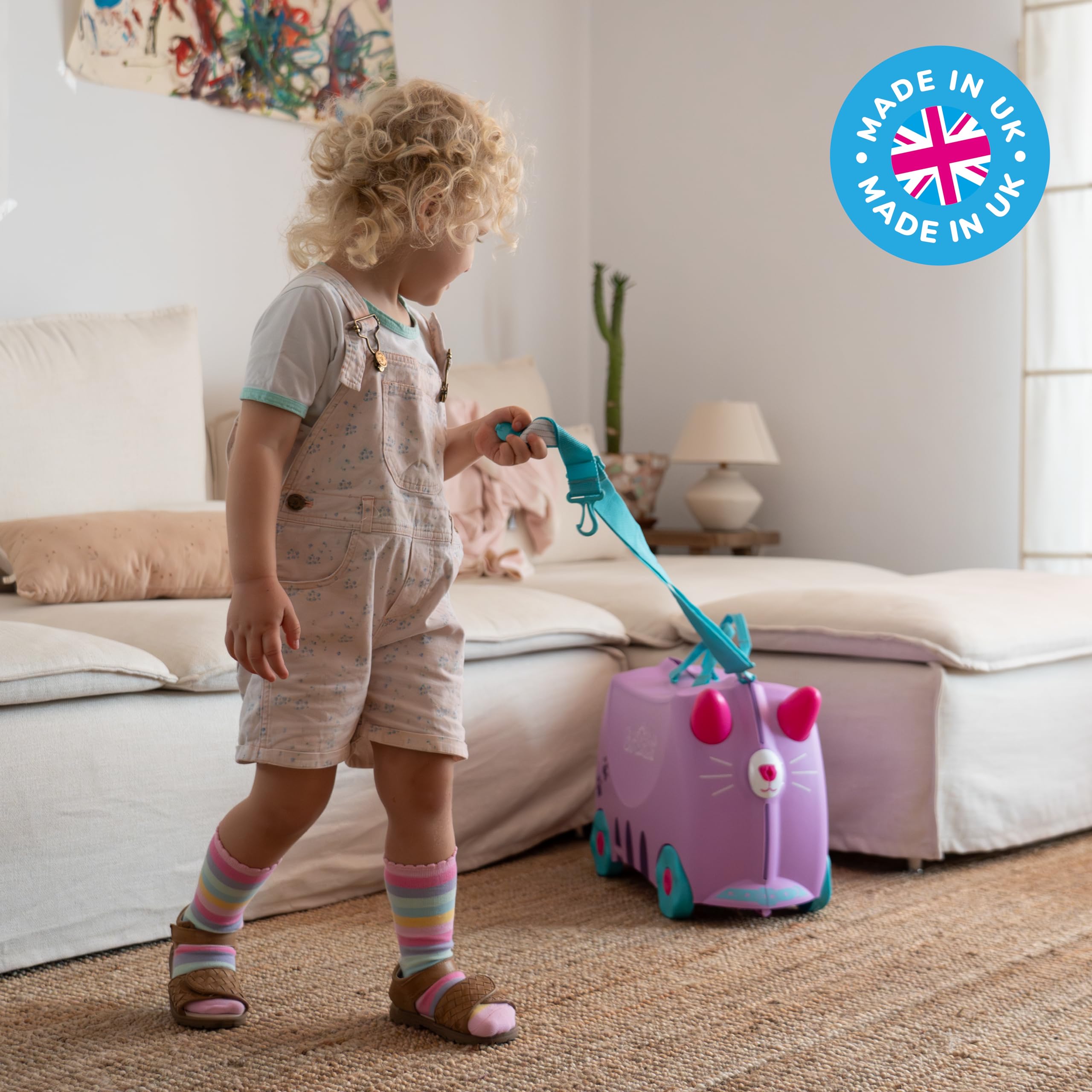 Foto 7 | Maleta Infantil Trunki Ride-on Cassie Cat Lilac De 18 Litros Con Ruedas - Venta Internacional.