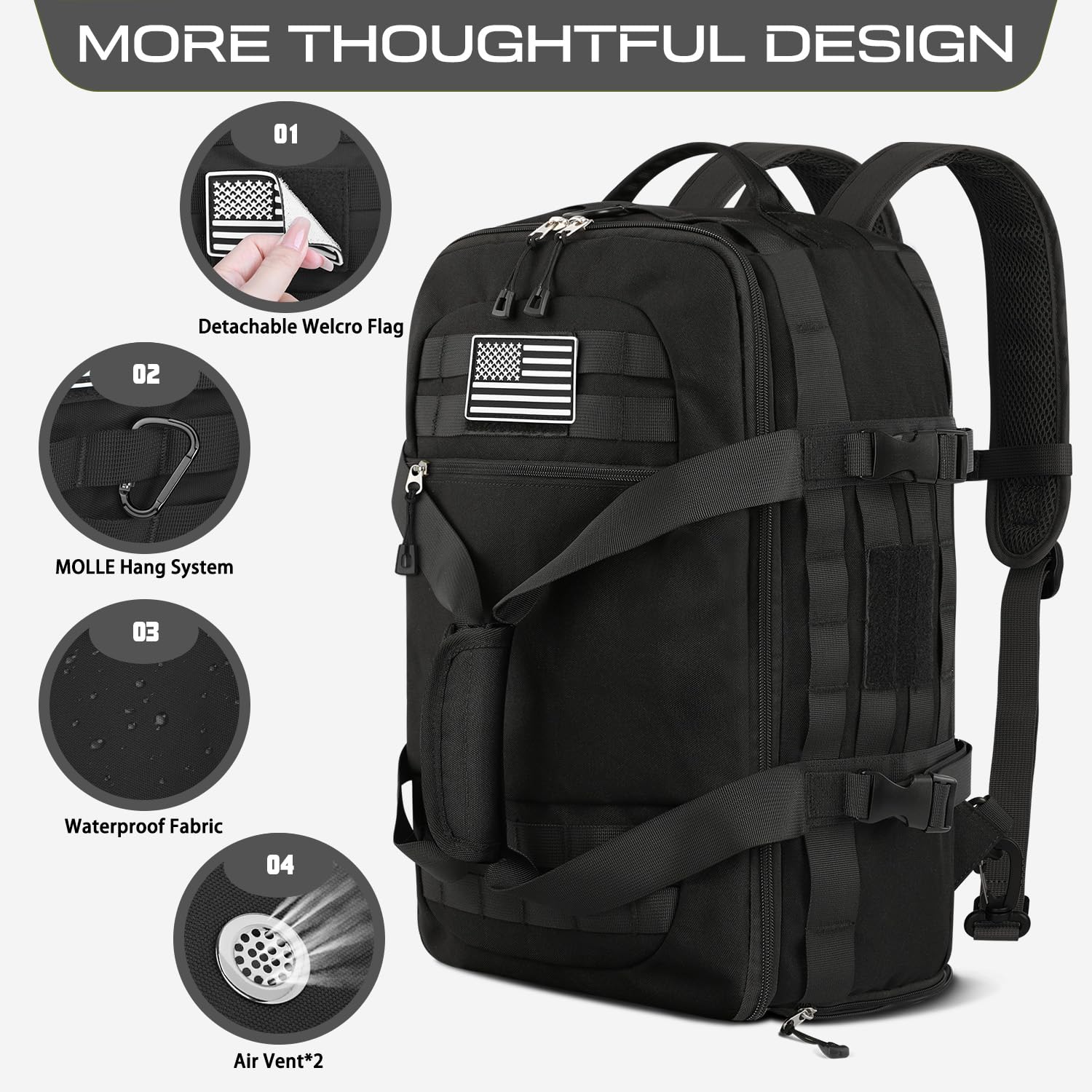 Foto 4 pulgar | Bolsa De Gimnasio Etronik, Mochila Táctica Con Compartimento Para Zapatos - Venta Internacional.