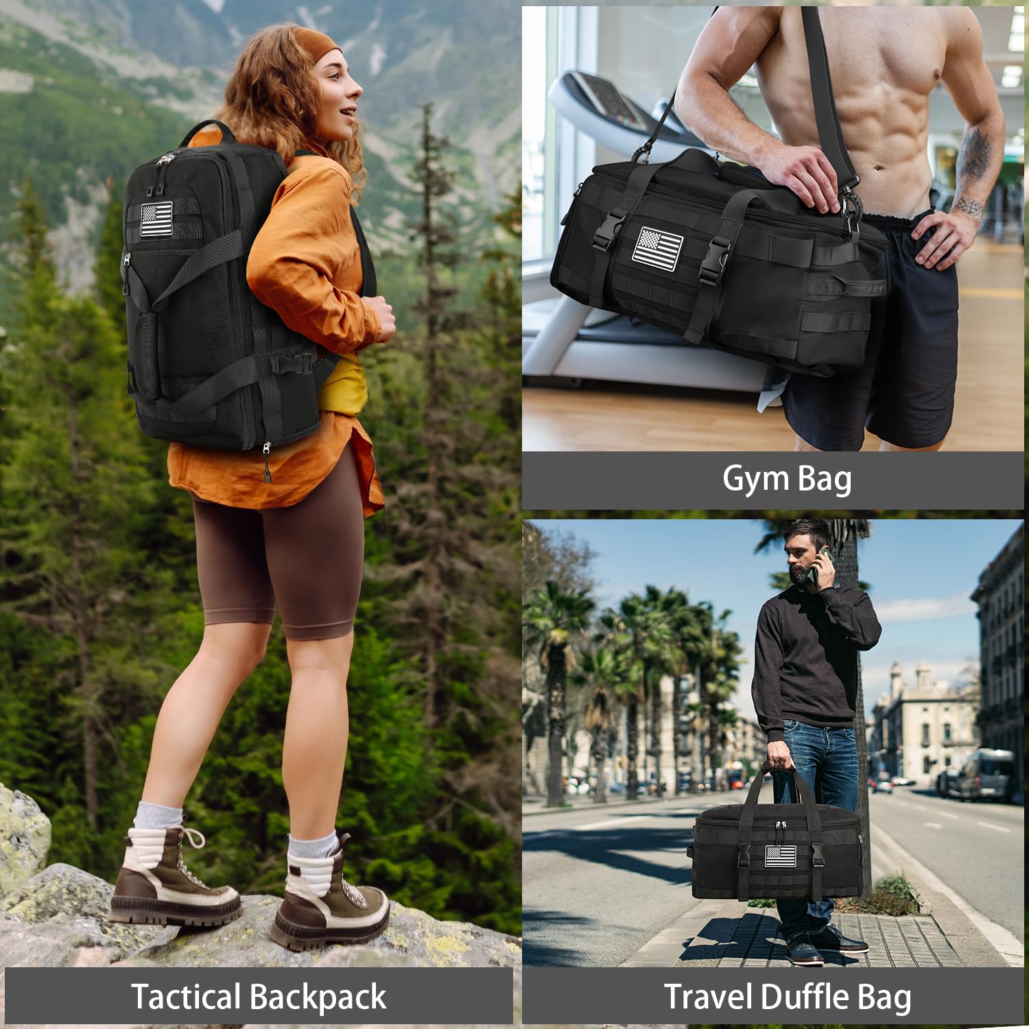 Foto 7 pulgar | Bolsa De Gimnasio Etronik, Mochila Táctica Con Compartimento Para Zapatos - Venta Internacional.